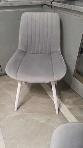 Стул на металлокаркасе Седа 360 К латте (velutto 08) / белый фото покупателя 3