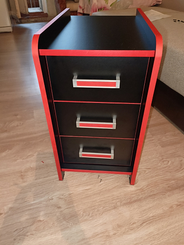 Тумба Ханна черная / красная  - Уцененный экземпляр фото покупателя 82