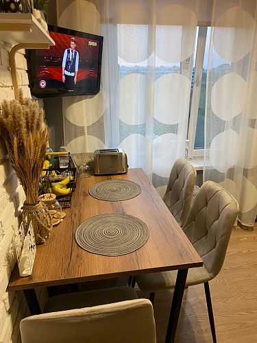 Стол раскладной Лота Лофт 120 25 мм юта / черный матовый фото покупателя 427