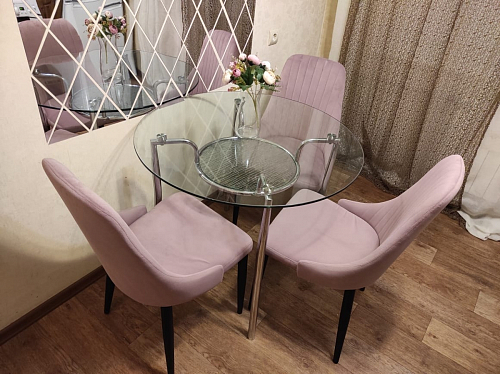 Стул на металлокаркасе Kora beige / black фото покупателя 168