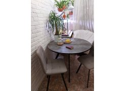 Стул на металлокаркасе Чилли синяя ткань / белый фото покупателя 213