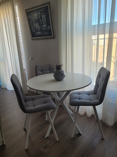 Стул на металлокаркасе Чилли К кирпичный / черный фото покупателя 43