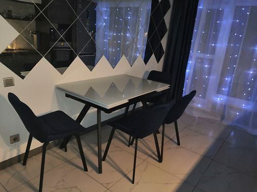 Стул на металлокаркасе Челси бирюзовый / черный фото покупателя 150