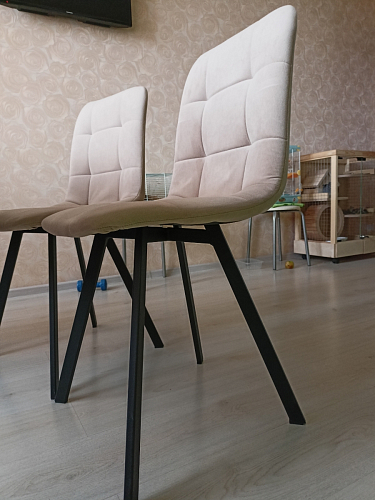 Стул на металлокаркасе Чилли синяя ткань / белый фото покупателя 1314