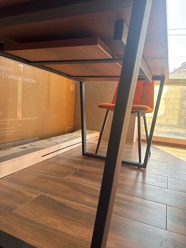 Деревянный стол Лота Лофт 140х80 дуб крафт табачный / черный матовый фото покупателя 723