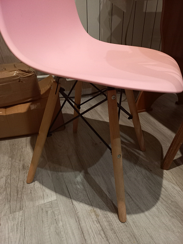 Пластиковый стул Eames PC-015 серо-голубой / дерево фото покупателя 218