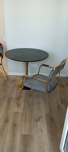 Стол Тулип 90х73 дуб вотан / белый фото покупателя 115