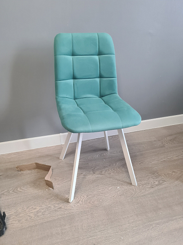 Стул на металлокаркасе Чилли зеленый / белый каркас фото покупателя 573