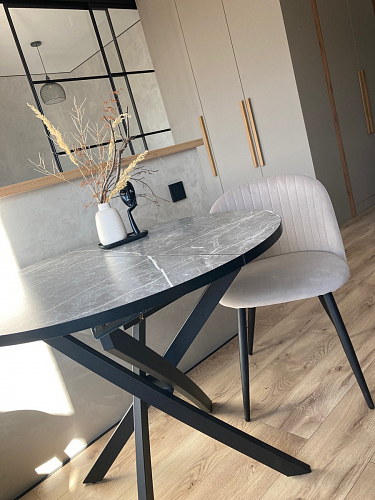 Стул на металлокаркасе Gabi gray / black фото покупателя 236