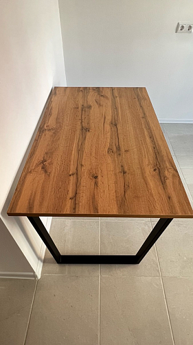 Деревянный стол Лота Лофт 140х80 дуб крафт табачный / черный матовый фото покупателя 264