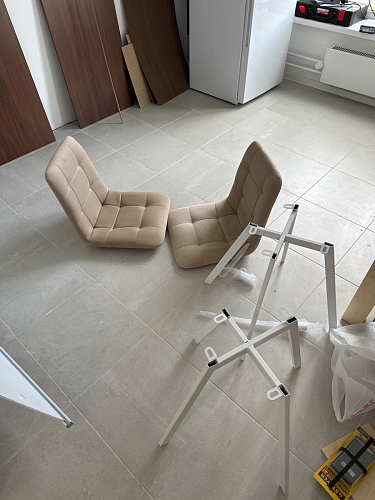 Стул на металлокаркасе Чилли К черный / зеленый фото покупателя 284