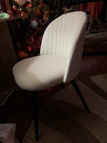 Стул на металлокаркасе Gabi 1 light purple / black / gold фото покупателя 40