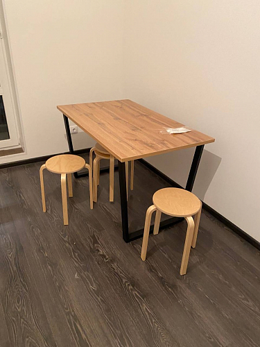 Деревянный стол Лота Лофт 140х80 дуб крафт табачный / черный матовый фото покупателя 93