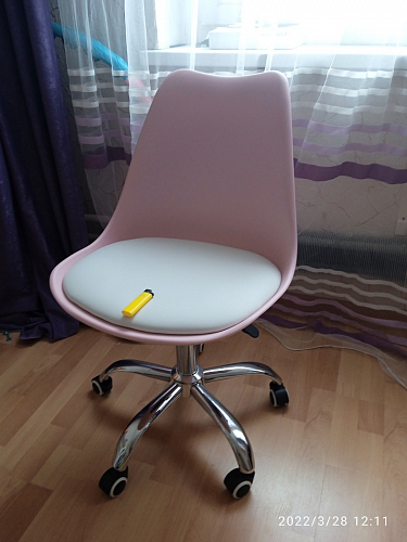 Компьютерное кресло Kolin с подушкой clear / white фото покупателя 592