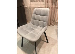 Стул на металлокаркасе Челси светло-серый / черный каркас фото покупателя 234