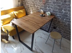 Стол Лота Лофт 140 25 мм черный матовый / бетон фото покупателя 252