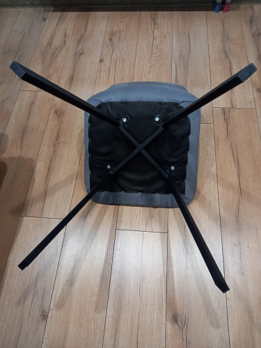 Стул на металлокаркасе Чилли синяя ткань / белый фото покупателя 783