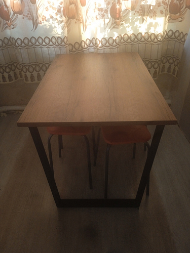 Деревянный стол Лота Лофт 140х80 черный матовый / бетон светлый фото покупателя 485