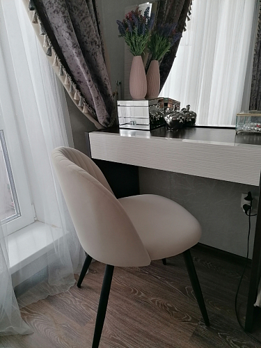 Стул на металлокаркасе Gabi 1 light purple / black / gold фото покупателя 346