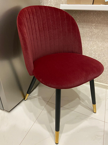 Стул на металлокаркасе Gabi 1 темно-серый / черный фото покупателя 118