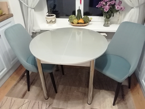 Стул на металлокаркасе Kora light purple / black фото покупателя 5