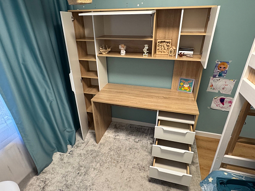 Компьютерный стол Комфорт 12.95 N дуб сонома / темно-серый фото покупателя 48