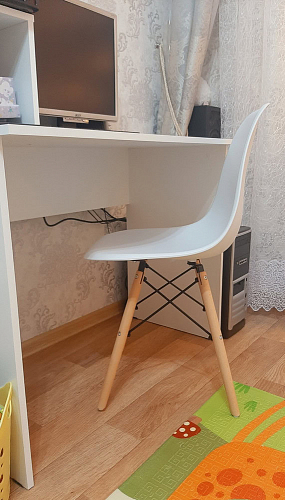 Стул Cindy Eames mod. 001 white / natural фото покупателя 57