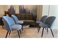 Стул на металлокаркасе Gabi blue / black фото покупателя 70