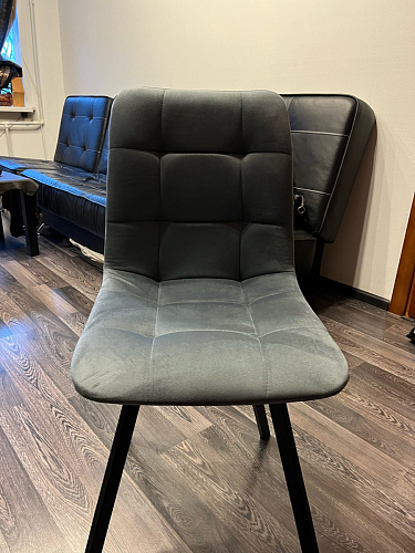 Стул на металлокаркасе Чилли синяя ткань / белый фото покупателя 1395