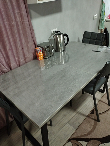 Стол раскладной Лота Лофт 120 25 мм юта / черный матовый фото покупателя 707