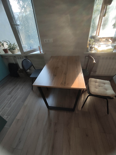 Стол Лота Лофт 140 25 мм черный матовый / бетон фото покупателя 414