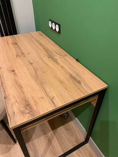 Письменный стол Леон Лофт дуб делано светлый / белый матовый фото покупателя 141