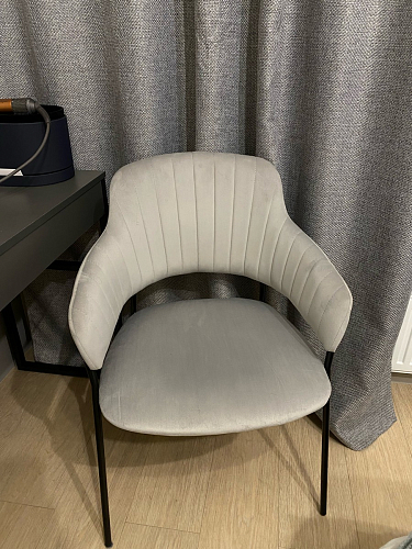 Стул на металлокаркасе Инклес желтый / черный глянец фото покупателя 36