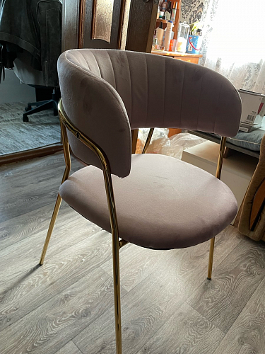 Стул на металлокаркасе Kamelia green / gold фото покупателя 37