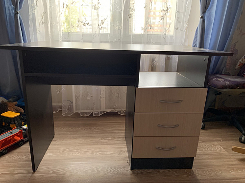 Стол письменный Бриз МДФ волна лайм / ясень светлый фото покупателя 25