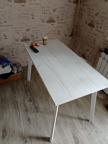 Стол Тринити Лофт 120 32 мм дуб галифакс табако / черный матовый фото покупателя 311