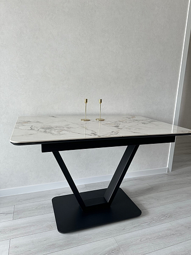 Стол на тумбе Бугун обсидиан / черный фото покупателя 77