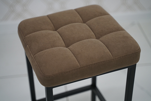 Барный стул Лофт ткань канди грей / черный матовый из шоурума 6