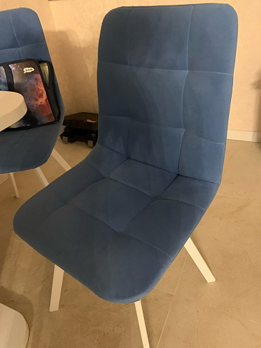 Стул на металлокаркасе Чилли черный / голубой фото покупателя 973