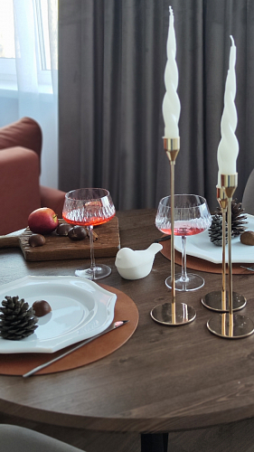 Стол Тулип 90х73 белый мрамор / золото фото покупателя 82