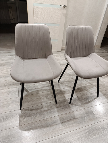 Стул на металлокаркасе Седа К velvet lux 76 / черный фото покупателя 318