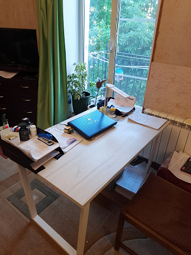 Деревянный стол Лота Лофт 140х80 черный матовый / бетон светлый фото покупателя 998