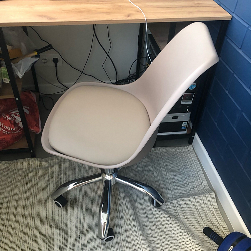 Компьютерное кресло Kolin с подушкой clear / white фото покупателя 34