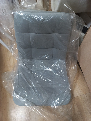 Стул на металлокаркасе Чилли синяя ткань / белый фото покупателя 1211