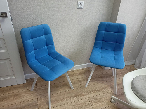 Стул на металлокаркасе Чилли бежевый / белый каркас фото покупателя 1339