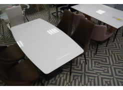 Стол на тумбе Фернан белый / орех кантри из шоурума 3