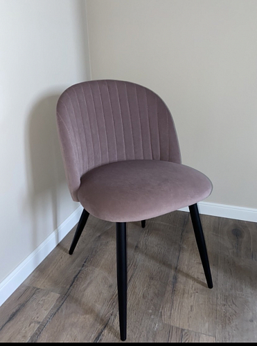 Стул на металлокаркасе Gabi 1 light purple / black / gold фото покупателя 121