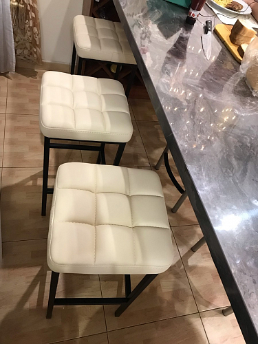 Барный стул Лофт микровелюр катания изумруд / черный матовый фото покупателя 44