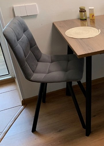 Стул на металлокаркасе Чилли черный / зеленый фото покупателя 821