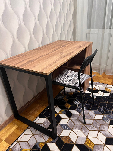 Письменный стол Битти Лофт 116х60х75 креатель / черный матовый фото покупателя 36